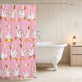 thumbnail image 3 of Erosebridal Duck Shower Curtain 72Wx78L for Girls, Pink Background Waterproof Bath Curtain, 3 of 5