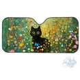 thumbnail image 2 of Xoenoiee Cat Daisy Butterfly Pattern Windshield Sun Shade for Car Accessories, Auto Front Window Sunshade Cover Sun Visor Protector Foldable Block UV Rays Keep Vehicle Cool, 2 of 7