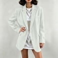 thumbnail image 4 of Homenesgenics Jackets for Women 2026 Long-Sleeve Lapel Minimalist Blazer for Spring/Fall White S, 4 of 5