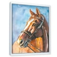 thumbnail image 3 of Designart 'Close Up Portrait of A Brown Horse' Farmhouse Framed Canvas Wall Art Print, 3 of 5