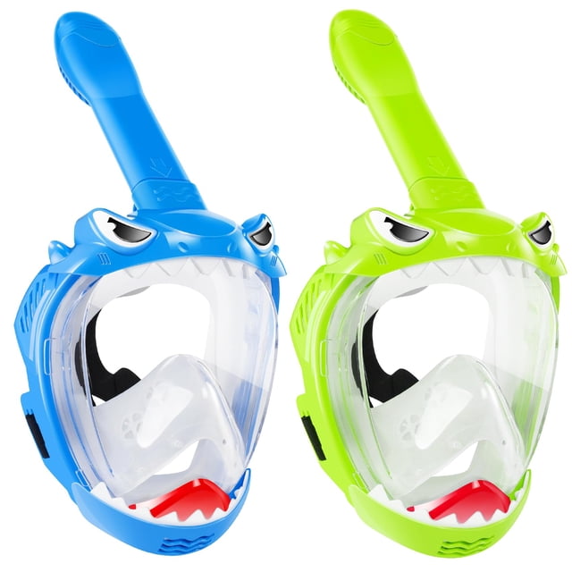 Máscara de esnórquel integral para niños Snorkeling Gear Zipoute, paquete de 2