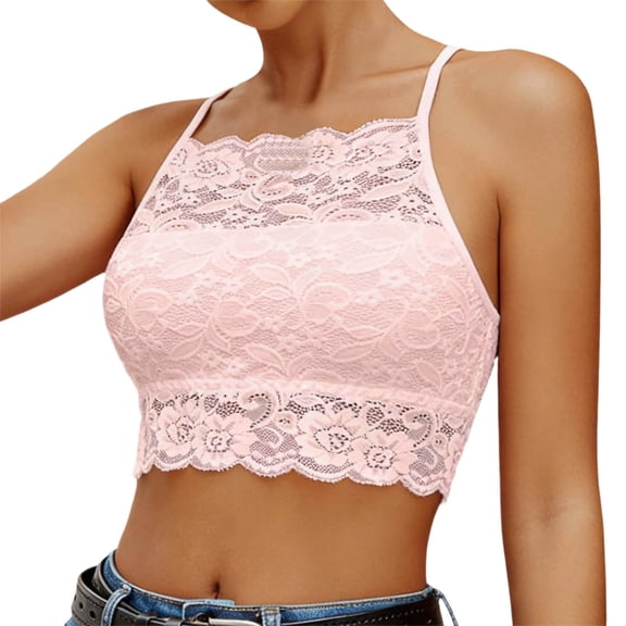 Fgnfyis Womens Tank Tops Women's Solid Color Sleeveless Cropped Camisole for Casual Layering Women's Tops Pink M