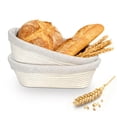 thumbnail image 7 of COSANO 10 inch  2 Pack Oval Banneton Basket, Handmade Sourdough Bread Baking Supplies, Banneton Bread Proofing Basket For Sourdough Bread, Amazing Baking Molds - Perfect Baking Gifts for Family, 7 of 7