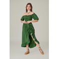 thumbnail image 2 of Vestidos Off Shoulder para Mujeres Vestido Campesino de Verano Verde Verde 2XL, 2 of 5