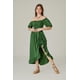 thumbnail image 2 of Vestido de corsé de verano para mujeres, disfraz de feria renacentista, vestido de lechera con bolsillos, verde, talla L., 2 of 5