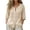 Beige, variant on Linen Tops for Women Embroidered 3/4 Sleeve Bohemian Peasant Shirts V Neck Boho Spring 2026 Gauze Cotton Blouse Pink XL
