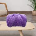thumbnail image 5 of Velvet Chunky Yarn, Lightweight Durable Soft Washable, Comfortable Giant Yarn for Sweaters Hand Knitting Throw Rugs Rug Making Pet Bed Violet, 5 of 9