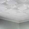 thumbnail image 4 of FASÄDE Art Deco Decorative Vinyl Glue Up Ceiling Panel in Matte White (12X12 Inch Sample), 4 of 6