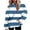 Blue, variant on Sevevn Women's Color Blocked Striped Printed Blouse Pocket Long Sleeved Pullover Hooded Top Navy M Great Gifts for Less