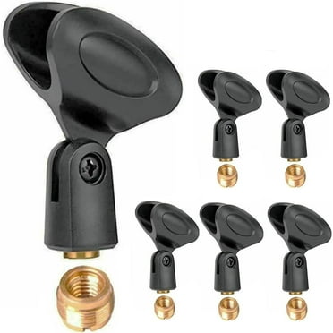 5 Core Microphone Clip Holder 6 Pieces with Screw Adapters 5/8 to 3/8 Inch