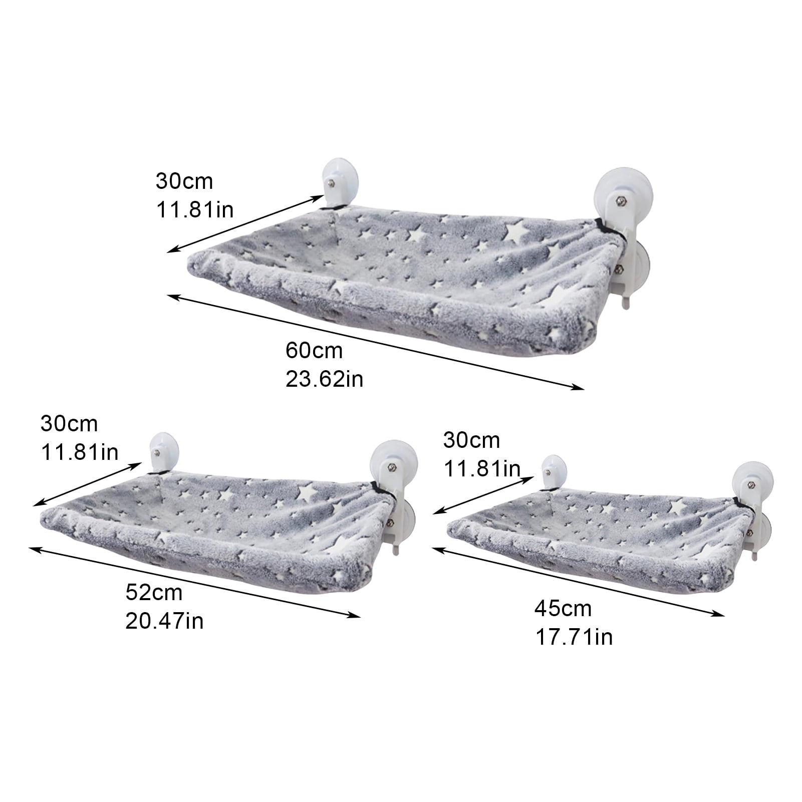 YIFAEUX Foldable Cat Window Perch Glow in The Dark Cat Hammock Cordless Cat Bed with Suction Cups Cat Sunbathing Resting Seat for Indoor Cats