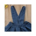 thumbnail image 6 of Jxzom Kids Toddler Baby Girl Suspender Denim Skirt 6M 12M 2T 3T 4T 5T Solid Color Waist Elastic Band Fashion Wild Skirt, 6 of 7