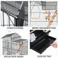 thumbnail image 5 of Alden Design 39" Metal Large Roof Top Parrot Cage, Black, 5 of 9