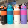 thumbnail image 4 of Taza Termo de paja de acero inoxidable 316 de gran capacidad TKK, taza de agua de gran capacidad con mango portátil para deportes y Fitness a la moda, 550ml, 4 of 5