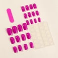 thumbnail image 2 of Christmas Decoration Fofosbeauty False Nails, Square Press on Nails Tips Design, Pure Rose Colour, 2 of 7