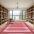 thumbnail image 2 of ODIKA 4'x6' Machine Washable Non-Slip Area Rug, Geometric Red High Traffic Rug, Red, 1097562, 2 of 7