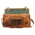 thumbnail image 5 of Leather Bag Duffel Travel Flap Vintage Genuine Weekender Luggage Carry On Gym Bag, 5 of 5