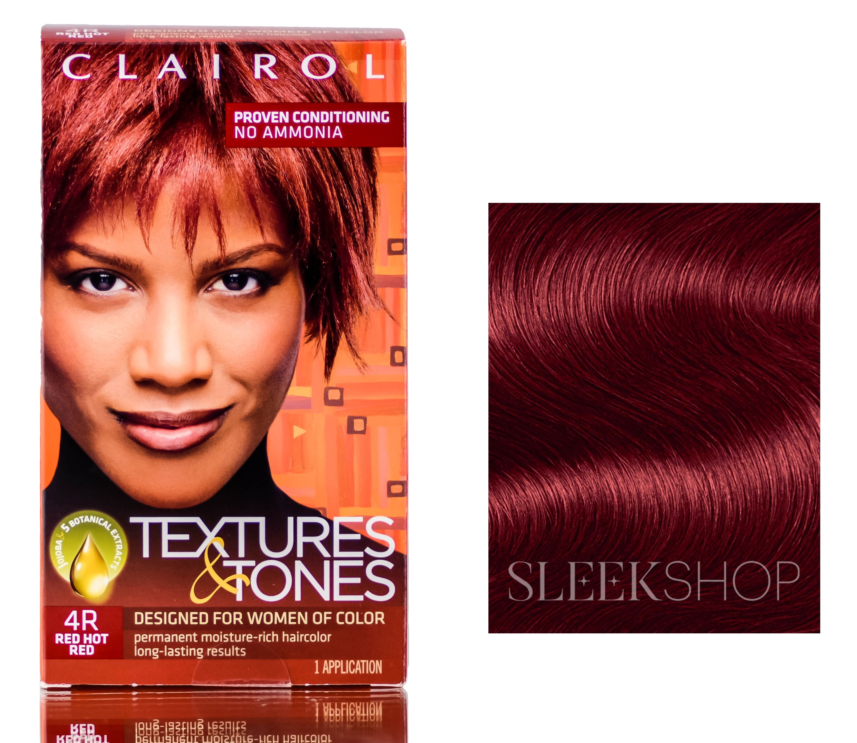 4R - Red Hot Red , Clairol Textures & Tones Hair Color - Designed For Women  of Color , Hair Scalp Head - Pack of 3 w/ SLEEKSHOP Teasing Comb -  Walmart.com