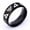 Black, variant on Unisex Stainless Steel Fashion Triangle Label Ring, Simple and Stylish Design for Everyday Wear