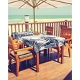 thumbnail image 2 of Outdoor Tablecloth with Umbrella Hole and Zipper Tropical Palm Rectangle Outdoor Tablecloths 60x102 Waterproof Outside Table Cloths Blue Leaves Patio Table Cover for Outdoor Tables Picnic Garden, 2 of 6
