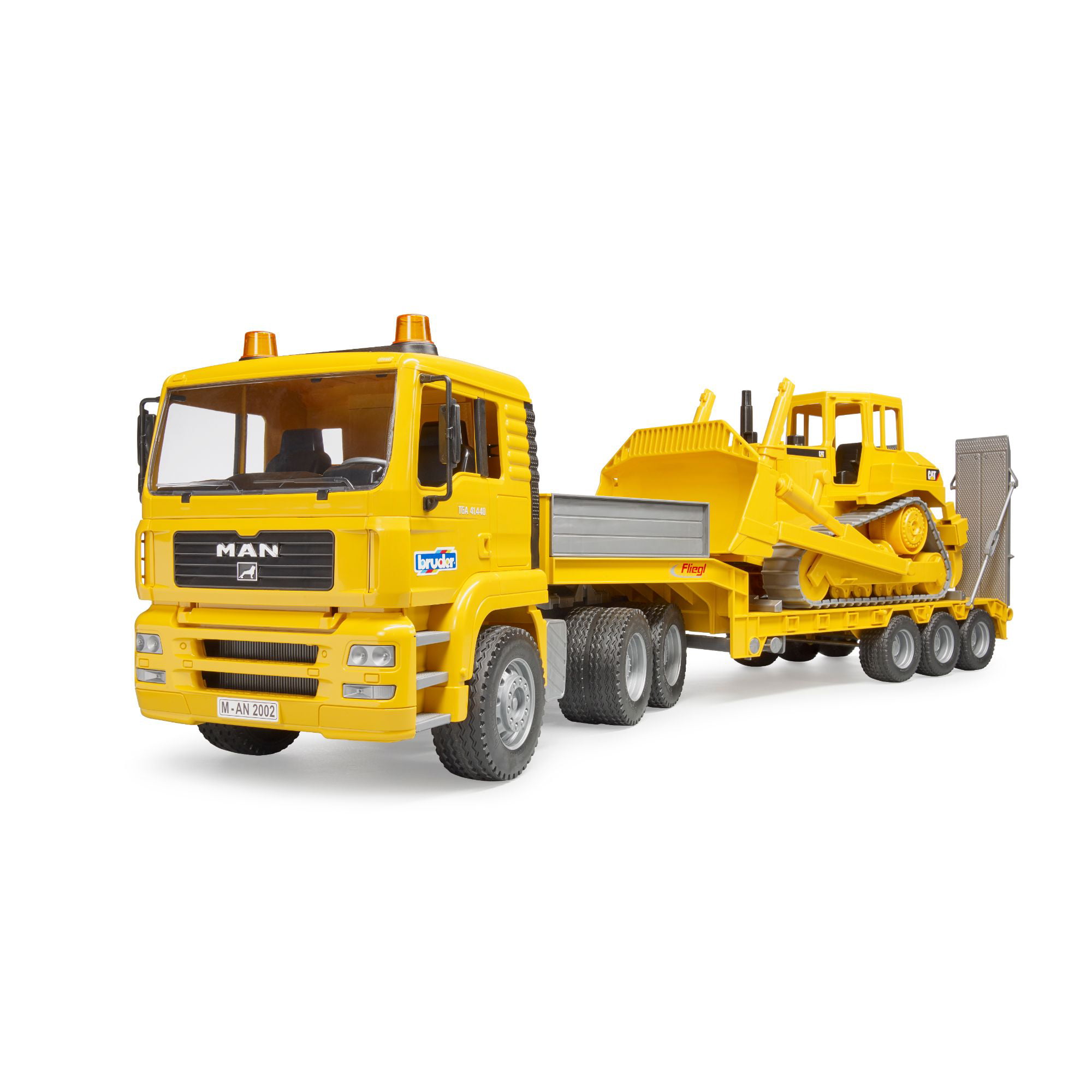 Bruder 1/16 Man Tga Loader Truck with Cat Bulldozer Vehicles-Toys 02778 