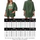 thumbnail image 2 of Blusa Traje de pantalón de 2 piezas de lino y algodón con botones para mujer, tops de verano, pantalones, atuendo diario Kuymtek Verde T XXL para Mujer, 2 of 8