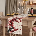 thumbnail image 2 of Table Runners 72 Inches Long Dress Scarves, Red Flowers Farmhouse Kitchen/Dining Table Runner, Coffee Tablerunners, Vintage Chinese Painting Plum Branches 14x72 Inch, 2 of 9