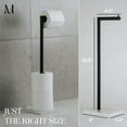 thumbnail image 3 of Marmolux Acc Matte Black Toilet Paper Holder Free Standing W/ White Marble Base Storage for Bathroom, 3 of 10