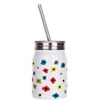 thumbnail image 3 of Johnson Plastics Plus JPPlus 17oz Sublimation Drinking Jar Cup Drinkware. Stainless Steel Jars with Lids and Straws. Perfect for Smoothies (White no Handle (Each)), 3 of 6