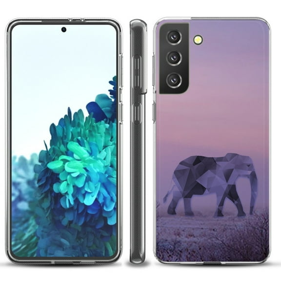 Slim-Fit TPU Protective Phone Case compatible with Samsung Galaxy S21  5G / S21 PLUS 5G, by OneToughShield ® - Twilight Elephant