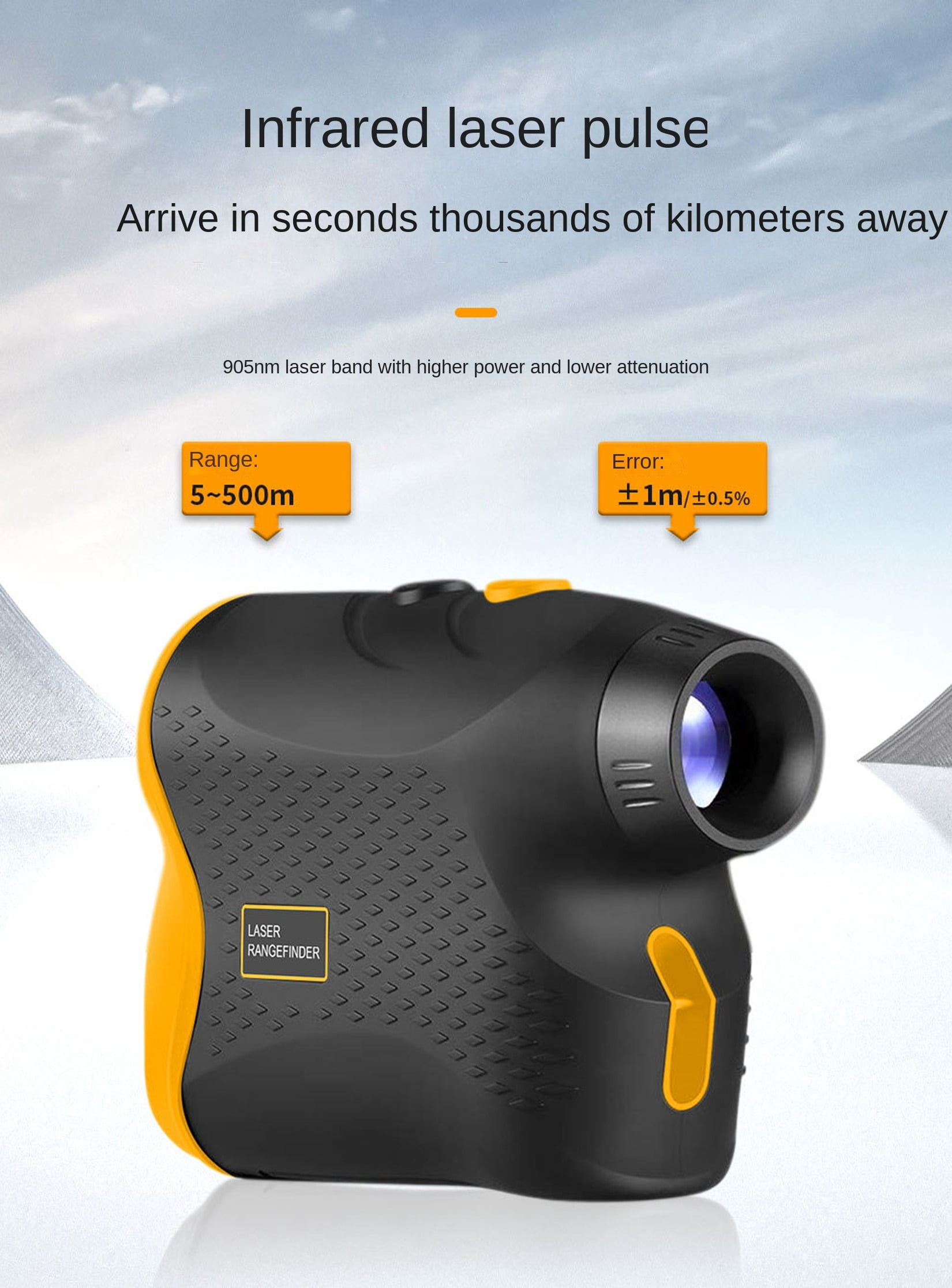 Laser Range Finder Telescope,546.8 Yards Farther,6 Times Magnification Laser Range Finder for Shooting,Hunting and Golf with Ranging,Speed,Flagpole Lock,Fog Measurement,Angle measurement,IP54 Waterpro