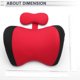 thumbnail image 5 of Almohada para reposacabezas de automóvil Unique Bargains, soporte para cuello ergonómico y cómodo, tela de seda de leche y espuma de memoria, banda ajustable de ancho, negro y rojo, set de 1, 5 of 7