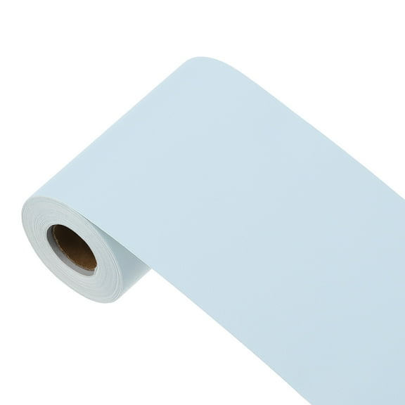 Uxcell 393"x3.9" Light Blue Wallpaper, Peel and Stick Wallpaper, Blue Contact Paper Solid Color Vinyl Self-Adhesive Wall Paper Decorative for Wall Covering