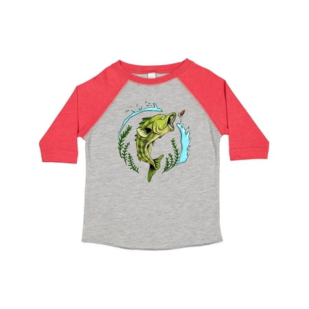 

Inktastic Leaping Bass Fish- Fishing Illustration Boys or Girls Toddler T-Shirt