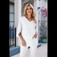 thumbnail image 5 of Blusas Elegantes e Informales para Mujer, de 1/2, para Trabajo, Oficina, de , con Cuello en V, Blancas, Talla L, 5 of 9