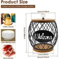 thumbnail image 2 of Coffee Pod Holder with Lid, Large Capacity Coffee Pod Storage Basket, Round Iron Coffees Pods Basket Holder, 2 of 5