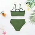 thumbnail image 4 of Esho Teenage Girls Summer Swimsuits, Little Girl Solid Bikinis Bathing Suit, 2 Pieces, Size 8-13 Years, 4 of 8