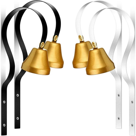 4Pcs Shopkeepers Bell,Brass Bell Vintage Antique Syle Ornate Shop Keepers Door Bell Decor Chimes