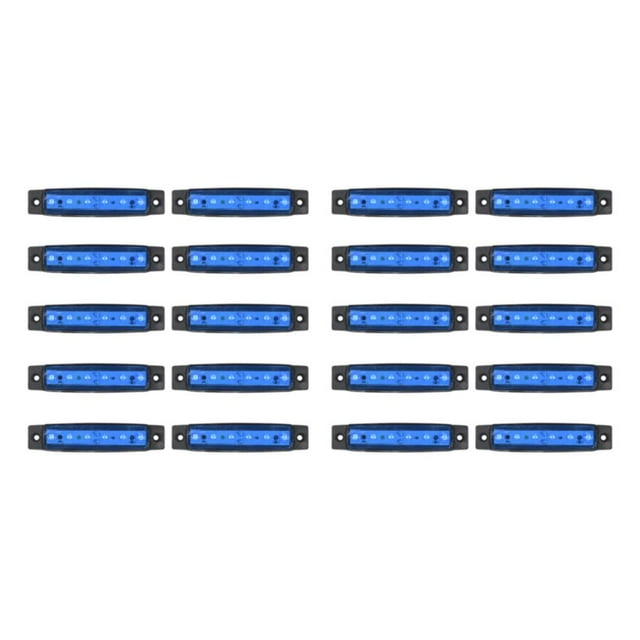 Wweixi 10piece Waterproof Car Signal Light For Enhanced Visibility Better Illumination Boat Signal Light blue 2Set