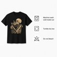 thumbnail image 6 of Veylor Haus Skeleton Hugging Cat Halloween, Unisex Classic Fit Graphic Tee, 6 of 9