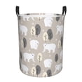 thumbnail image 1 of Balery winter Snowflake beer Cesta de ropa redonda con asas, impermeable, independiente, para ropa, juguetes, dormitorio y familia-Small, 1 of 6