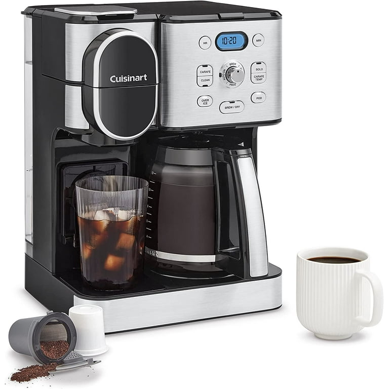 Cuisinart 12-Cup Coffee Maker and Single-Serve Brewer Stainless Steel  (SS-15) with Deco Gear Milk Frother - Handheld Electric Foam Maker For  Coffee, Latte, Cappuccino 