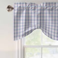 thumbnail image 4 of Tie Up Valance for Windows Purple Buffalo Plaid Curtains Valances Rod Pocket Valance Window Treatments Linen Classic Checked Balloon Curtains for Kitchen Living Room Bedroom Bathroom 42x12 Inch, 4 of 9
