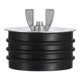 thumbnail image 1 of 1 PCS 3 Inch Steel Mechanical Test Pipe Plug Sewer Cleanout Cap Cover Black, 1 of 6