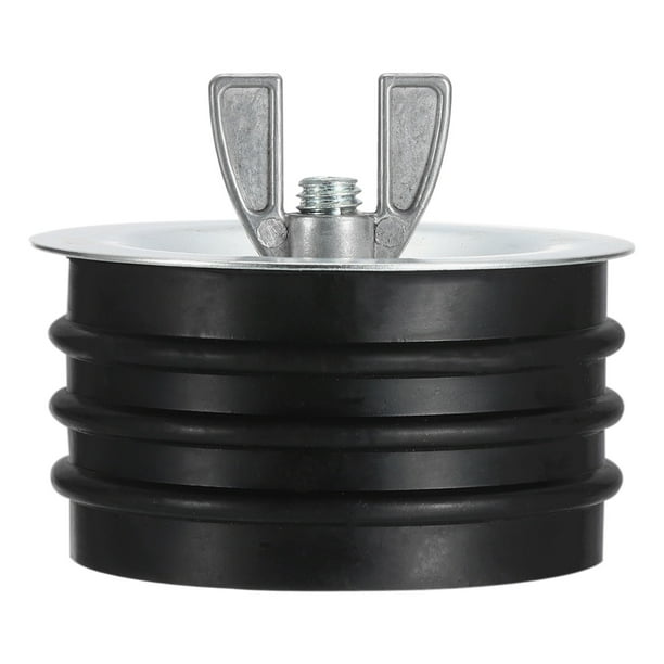 1 PCS 3 Inch Steel Mechanical Test Pipe Plug Sewer Cleanout Cap Cover Black