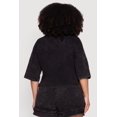 thumbnail image 4 of Women's Plus Size Acid Wash NYC Graphic Cropped Tee, 4 of 4