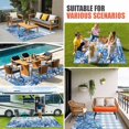 thumbnail image 4 of Summer Coastal Outdoor Rug for Patio/Deck/Porch, Non-Slip Large Area Rug 5 x 7 Ft, Watercolor Ocean Coral Starfish Conch Blue Plaid Indoor Outdoor Rugs Washable Area Rugs, Camping Rug Carpet Runner, 4 of 8