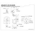 thumbnail image 2 of Kingston Brass KB46320ZL Silver Sage Tub & Shower Faucet with Diverter, Polished Brass, 2 of 2
