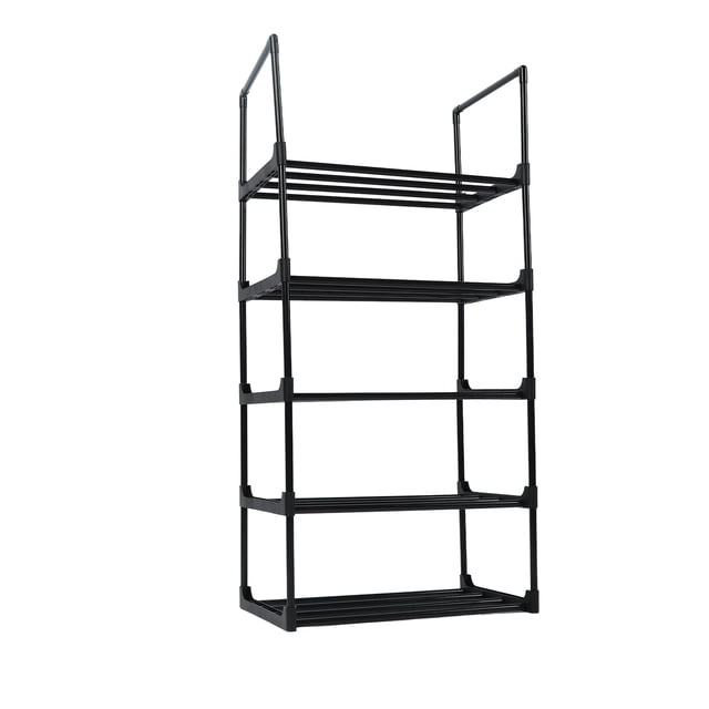 Shoe Rack, Large Capacity Space Saving Multilayered Design Free Standing Metal Shoe Shelf for Entryway Living Room Bedroom