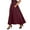 Wine, variant on Pisexur Womens Maxi Skirts Solid Color Tie Wasitband A Line Skirts Flowy Lightweight Swing Ankle Length Skirts High Waist Casual Beach Formal Business Long Skirts with Pockets